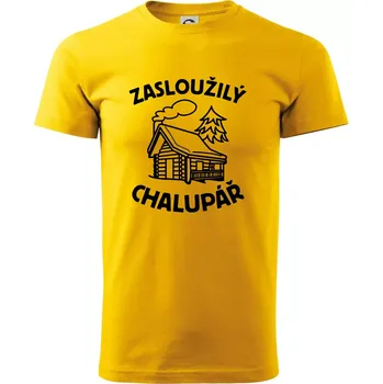 Zasloužilý chalupář - Triko extra velké (5-8XL) - 6XL ( Žlutá )