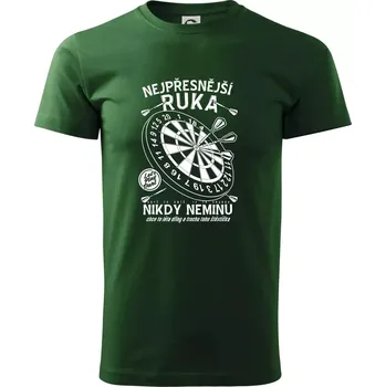 Nejpřesnější ruka - Triko extra velké (5-8XL) - 6XL ( Lahvově zelená )