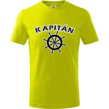 Chlapecké tričko Kapitán kormidlo - Tričko dětské bavlněné - 122 cm/6 let ( Limetková )
