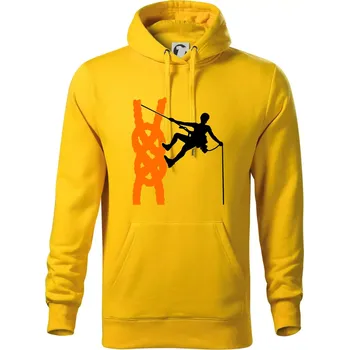 Pánská mikina Lano horolezec - Mikina pánská Cape s kapucí - 3XL ( Žlutá )