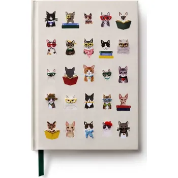 Zápisník Rifle Paper Co. Vyšívaný linkovaný deník Cats