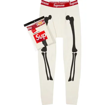 Supreme Hanes Bones Thermal Pant FW25 (1 Pack) White Velikost: L