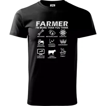 Farmer Symbols - Triko extra velké (5-8XL) - 6XL ( Černá )