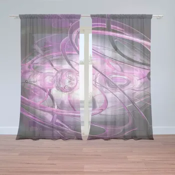 Záclona Sablio Záclony Fialová abstrakce: 2ks 150x250cm