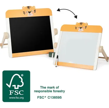 Dřevěná hračka Small Foot Tabule 2v1 - Safari