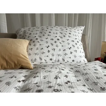 Povlečení Mušelínové povlečení bylinky - 140x220 + 50x70 cm