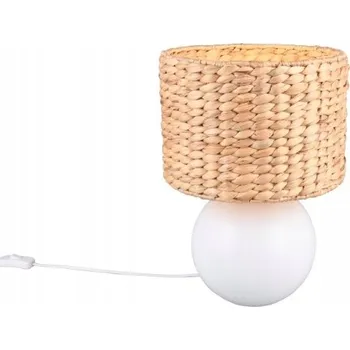 Lampička Stolní lampa do kanceláře VINA 518990101 Trio pletená bílá dřevěná