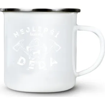 Pánské oblečení Nejlepší hasičský děda, V4 - Plechový hrnek VELKÝ 400ml (500 ml po okraj) - 400 ml