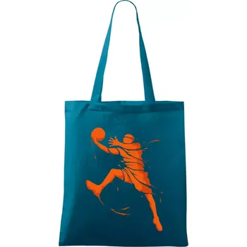 Nákupní taška Basketball player splash - Taška bavlněná - 42 x 38 cm ( Petrolejová )