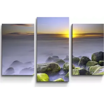 Obraz Sablio Obraz - 3-dílný Kameny v jezeře - 75x50 cm