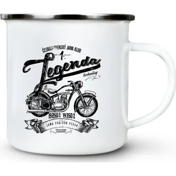 ČZ 125/150 C, Legendy techniky, V3 - Plechový hrnek VELKÝ 400ml (500 ml po okraj) - 400 ml