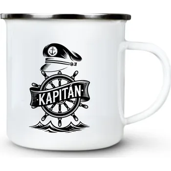 Kapitán - Plechový hrnek VELKÝ 400ml (500 ml po okraj) - 400 ml