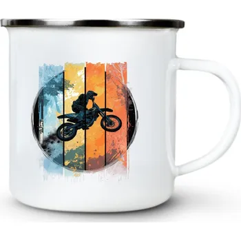 Enduro, Motocross, 4 sezóny, bez textu - Plechový hrnek VELKÝ 400ml (500 ml po okraj) - 400 ml