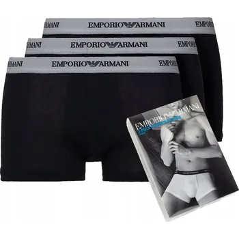 Boxerky 3x Emporio Armani sada pánských boxerek černé barvy CC717-00120 S