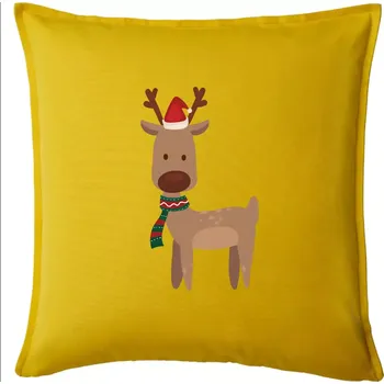 Polštář Vánoční sob - Polštář 50x50 - 50x50 - Pouze potah ( Žlutá )