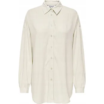 Dámská košile Only dámská košile s krátkým rukávem, bez vzoru, modrá ONLY-15347208 MOONBE, velikost 34