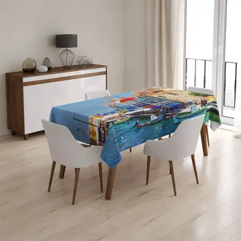 ubrus Sablio Ubrus Domky na pobřeží - 145x240 cm