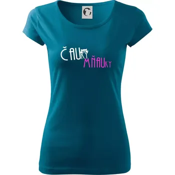 Dámské tričko Čauky mňauky - Dámské triko Pure - 2XL ( Petrolejová )