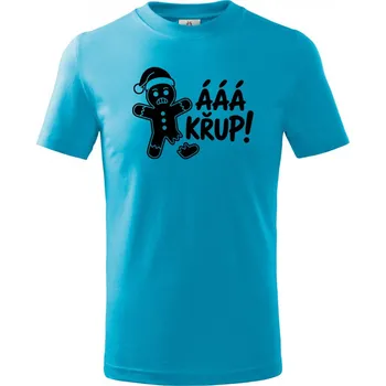 Pánské oblečení Ááá křup! Černý tisk - Dětské tričko Basic - 122 cm/6 let
