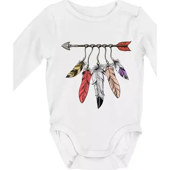 Indiánský šíp - Body kojenecké s dlouhým rukávem - Dlouhý r. do 3 měs ( Bílá )
