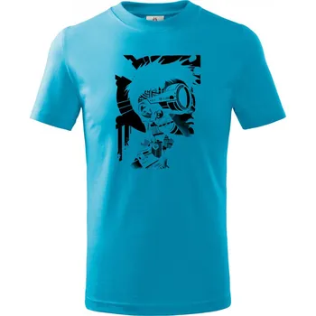 Pánské oblečení Kyber rebelka, černý tisk - Dětské tričko Basic - 146 cm/10 let