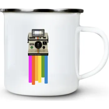 Retro Pohled - Plechový hrnek VELKÝ 400ml (500 ml po okraj) - 400 ml