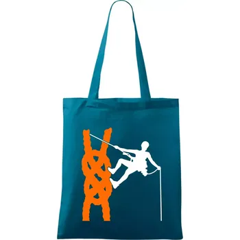 Lano horolezec - Taška bavlněná - 42 x 38 cm ( Petrolejová )