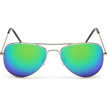 Sluneční brýle Zelené zrcadlové brýle pilotky "Aviator"