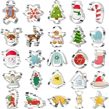 Vrták VELKÁ SADA FORMIČEK vykrajovátek šablon vánoční na modelovací hmotu pro DIY 18 ks