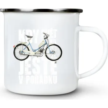 Kdy svět byl ještě v pořádku, JAWA Stadion S11, V12 - Plechový hrnek VELKÝ 400ml (500 ml po okraj) - 400 ml