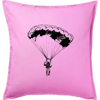Polštář Parašutista - Polštář 50x50 - 50x50 - Pouze potah ( Růžová )