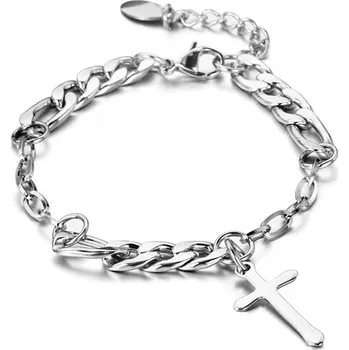 Náramek Pánský náramek , chirurgická ocel , kříž