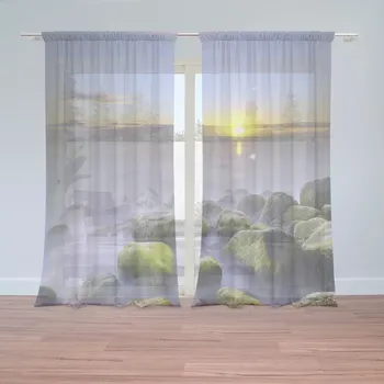 Záclona Sablio Záclony Kameny v jezeře: 2ks 150x250cm