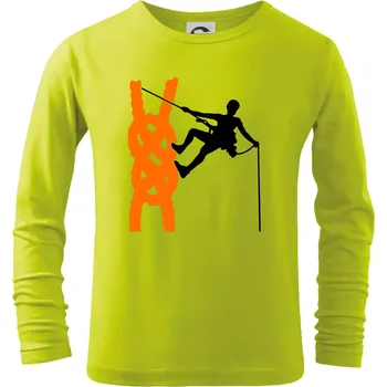 Lano horolezec - Triko dětské Long Sleeve - 122 cm/6 let ( Limetková )