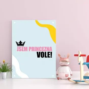 Plechová cedule Sablio Dárková cedulka Jsem princezna, vole!: 30x40 cm