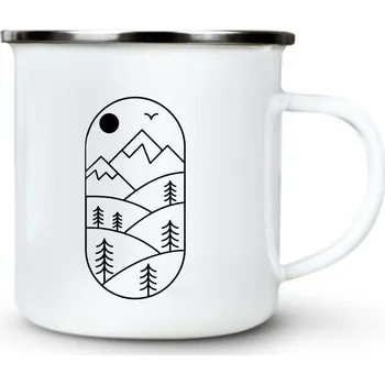 Horské Údolí V2 - Plechový hrnek VELKÝ 400ml (500 ml po okraj) - 400 ml