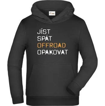 Pánské tričko Jíst, spát, OFFROAD, opakovat - Dětská mikina s kapucí - 152 cm
