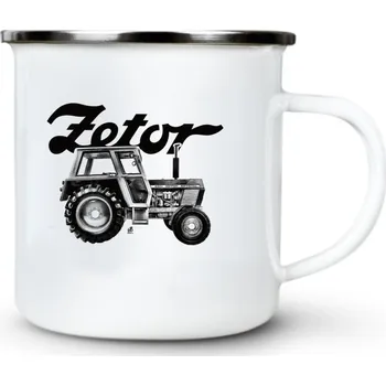 Zetor 8011, V6 - Plechový hrnek VELKÝ 400ml (500 ml po okraj) - 400 ml