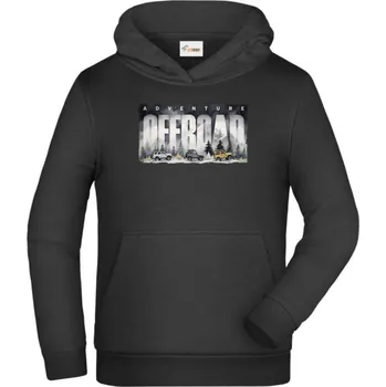 Pánské tričko Adventure OFFROAD, 4x4, barevné - Dětská mikina s kapucí - 152 cm
