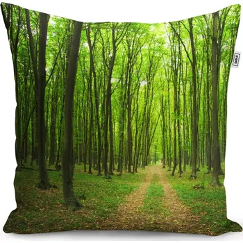 Polštář Sablio Polštář Cesta v lese - 60x60 cm