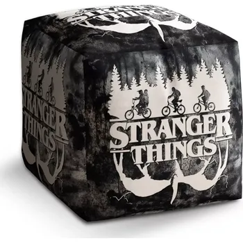 Taburet Sablio Taburet Cube Stranger Things White: 40x40x40 cm