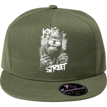 Pánské tričko King of the Street, bílý potisk - Kšiltovka, čepice 5P RAP - nastavitelná