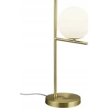 Lampička STOLNÍ LAMPA TRIO PURE 502000108 MOSAZ / BÍLÁ