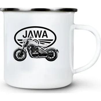Jawa Pérák 350, xv6 - Plechový hrnek VELKÝ 400ml (500 ml po okraj) - 400 ml