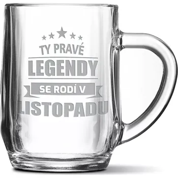 Sklenice Sablio Půllitr Ty pravé legendy se rodí v listopadu: 0,5