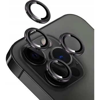 Pouzdro na mobilní telefon Ochranné Sklo objektivu fotoaparátu pro iPhone 16 Pro / 16 Pro Max PanzerGlass Hoops, černé