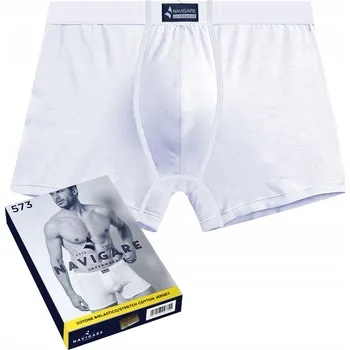 Pánské kraťasy NAVIGARE pánské šortky SLIM FIT PREMIUM s vnitřní gumou 573 bílé M