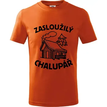 Chlapecké oblečení Zasloužilý chalupář - Tričko dětské bavlněné - 158 cm/12 let ( Oranžová )