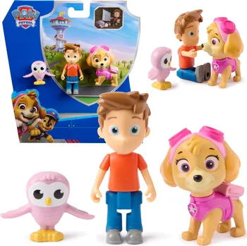 Figurka Tlapková patrola FIGURKY Skye, Alex Porter a sovička – sada 3 kusů