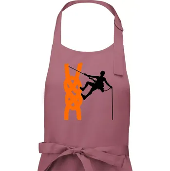 Kuchyňská zástěra Lano horolezec - Dámská zástěra na vaření - Univerzální velikost ( Starorůžová )